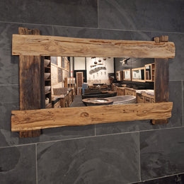 EROSI Spiegel | A5 - 11 | Recyceltes Teakholz | 140 x 80 cm - Badgestaltung