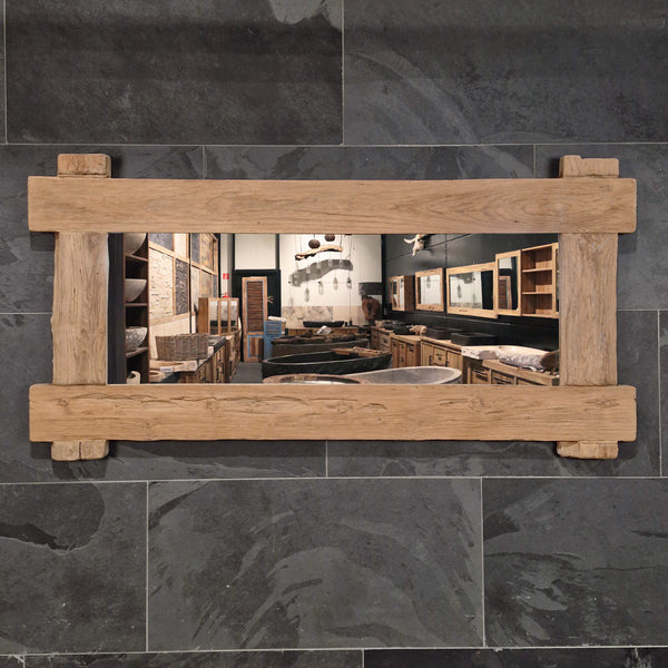 EROSI Spiegel | A7 - 9 | Gerecycled teakhout | 160 x 80 cm