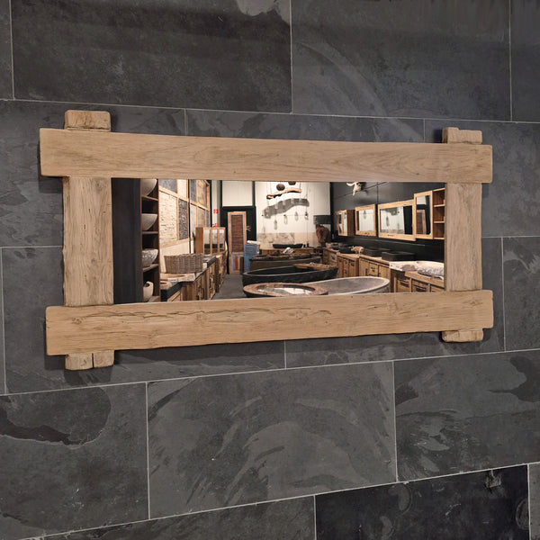 EROSI Spiegel | A7 - 9 | Gerecycled teakhout | 160 x 80 cm