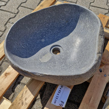 Aufsatzwaschbecken aus Flussstein | Naturstein | Unikate | 40-60 cm