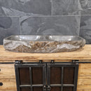 Doppelwaschbecken aus Flussstein | Unikat | 100 cm
