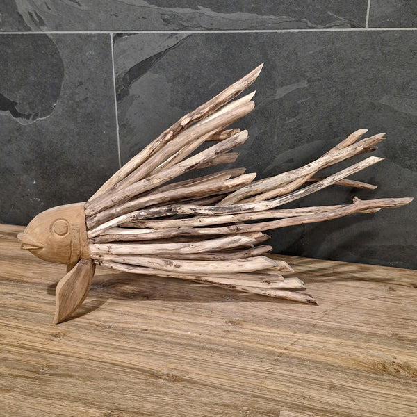 Decoratie vis | Teakhout | 12 x 42 x 60 cm 