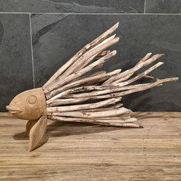 Deko Fisch | Altholz | 12 x 42 x 60 cm - Badgestaltung
