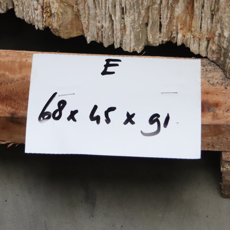 E-ZAKYNTHOS Standwaschbecken versteinertes Holz 68 x 45 x 91 cm