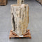 I-ZAKYNTHOS Standwaschbecken versteinertes Holz 57 x 39 x 91 cm