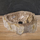 Wasbak van versteend hout | Natuursteen | Unieke stukken | 40-60 cm