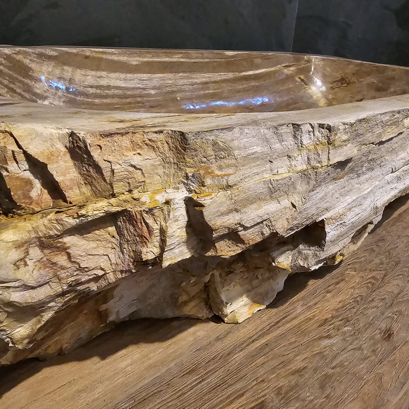 FOSSIL WOOD Waschbecken Nr. 18 - 82 x 42 x 16 cm