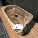 FOSSIL WOOD Waschbecken Nr. 23 - 82 x 44 x 15 cm