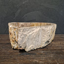 Aufsatzwaschbecken aus versteinertem Holz | Unikate | Naturstein | 30-40 cm