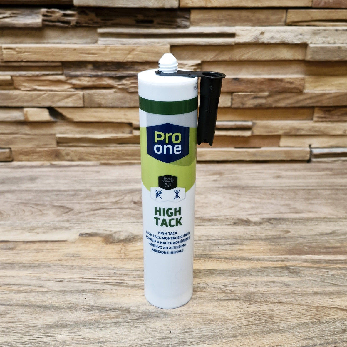 Hochfestes ProOne HIGH TACK Dispersionskleber in 290 ml Flasche, ideal für Verlegearbeiten, sichtbar in der Verpackung