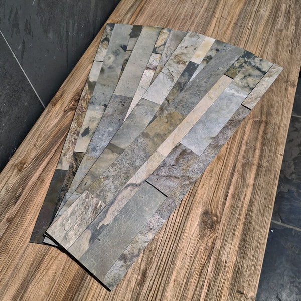 Natuursteen strips | Leisteen | 3D-sticker Ultralight