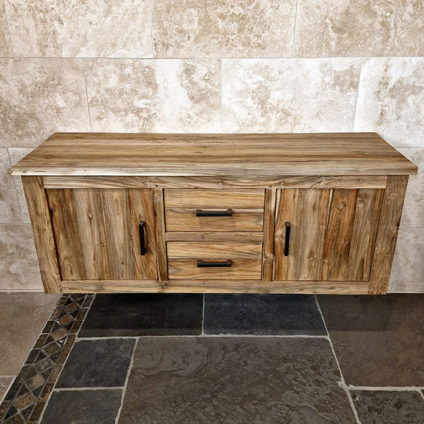 Wandhangkast badkamer | Massief hout van gerecycled teak