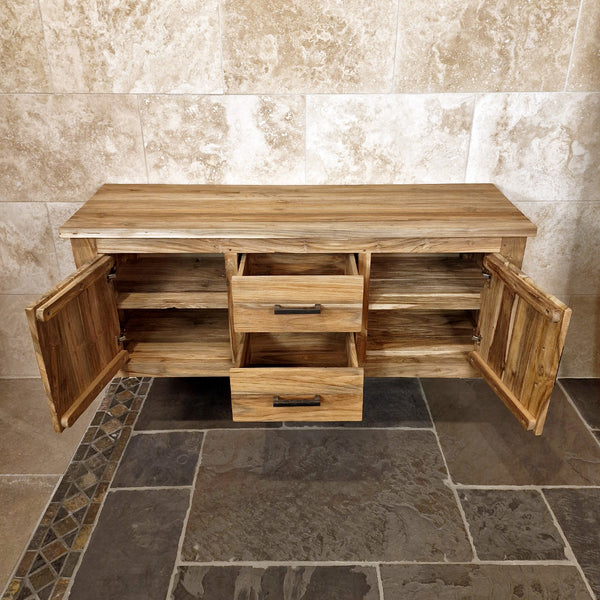 Wandhangkast badkamer | Massief hout van gerecycled teak