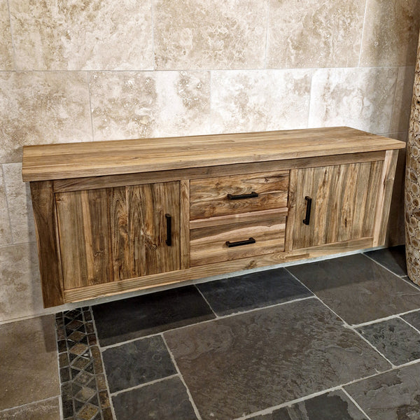 Wandhangkast badkamer | Massief hout van gerecycled teak