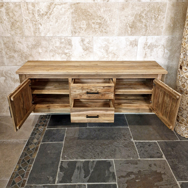 Wandhangkast badkamer | Massief hout van gerecycled teak