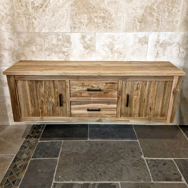 Wandhangkast badkamer | Massief hout van gerecycled teak
