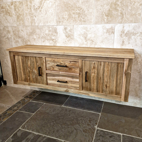 Wandhangkast badkamer | Massief hout van gerecycled teak