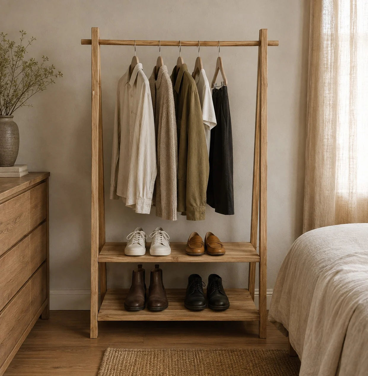 Open kledingkast | Gerecycled teakhout | Malili