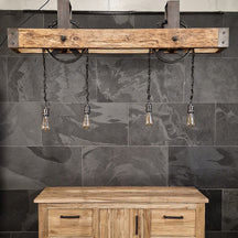 Hängelampe METALLRAD mit vier Glühbirnen, moderne Badgestaltung, dekorative Metalllampe für das Badezimmer