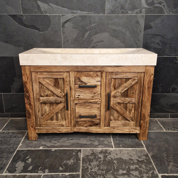 Wastafelonderkast van teakhout | Eenvoudig natuurlijk design