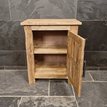 Lombok Badezimmer-Unterschrank aus Teak oder Altholz, 66x45x80cm, für stilvolle Badgestaltung, natürliche Holzoptik