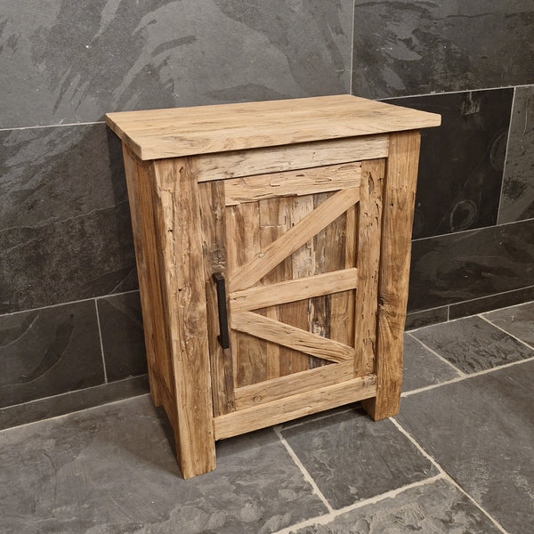 Onderkast voor badkamer | In verschillende maten | Teak of oud hout