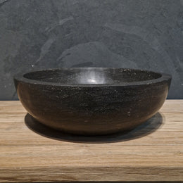 Rundes Aufsatzwaschbecken | Blaustein glatt | Naturstein | Verschiedene Größen - Badgestaltung