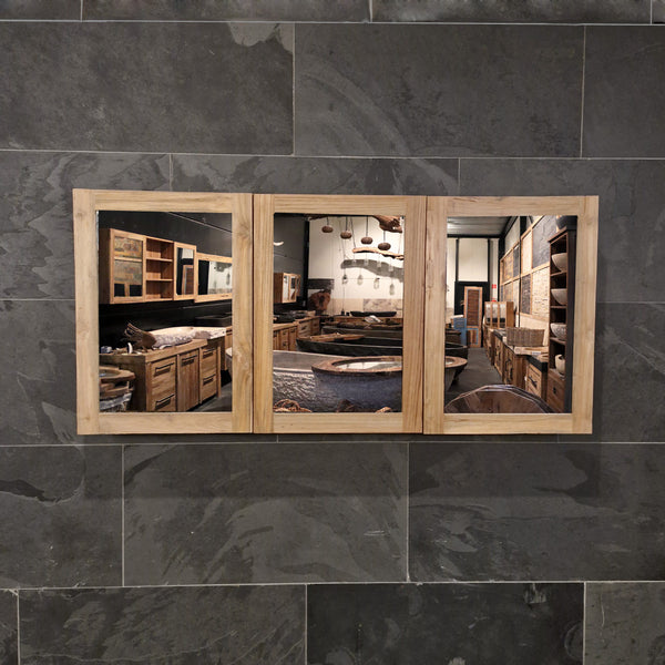 Spiegelkast | Gerecycled teakhout | 150 of 180 cm x 70 cm