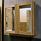 MALAYA Spiegelschrank Badspiegel Wandspiegel Teak 80x70x18 cm