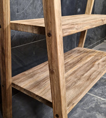 Offener Kleiderschrank aus recyceltem Teakholz von Malili, Badgestaltung, mit 90x40x145cm Maße, natürliche Holzoptik