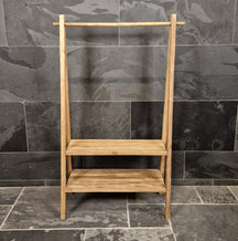 Offener Kleiderschrank aus recyceltem Teakholz von Malili, Badgestaltung, mit offener Regalkonfiguration, 90x40x145cm