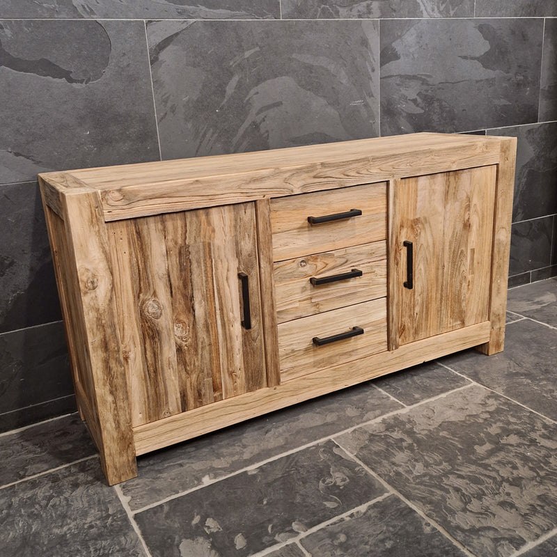 Unterschrank aus Teakholz | Rustikales Badezimmermöbel - 150 x 47 x 80 cm - Badgestaltung