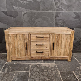Unterschrank aus Teakholz | Rustikales Badezimmermöbel - Badgestaltung