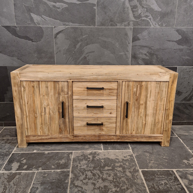Unterschrank aus Teakholz | Rustikales Badezimmermöbel - Badgestaltung