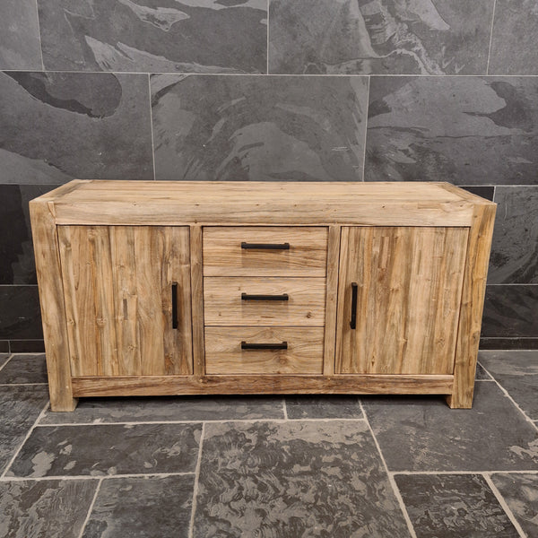 Unterschrank aus Teakholz | Rustikales Badezimmermöbel