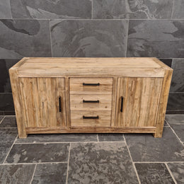 Unterschrank aus Teakholz | Rustikales Badezimmermöbel - Badgestaltung