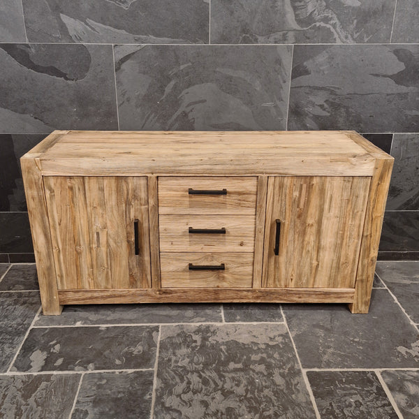 Unterschrank aus Teakholz | Rustikales Badezimmermöbel
