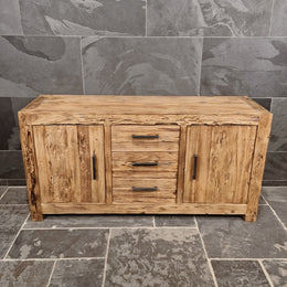 Unterschrank aus Teakholz | Rustikales Badezimmermöbel - Badgestaltung