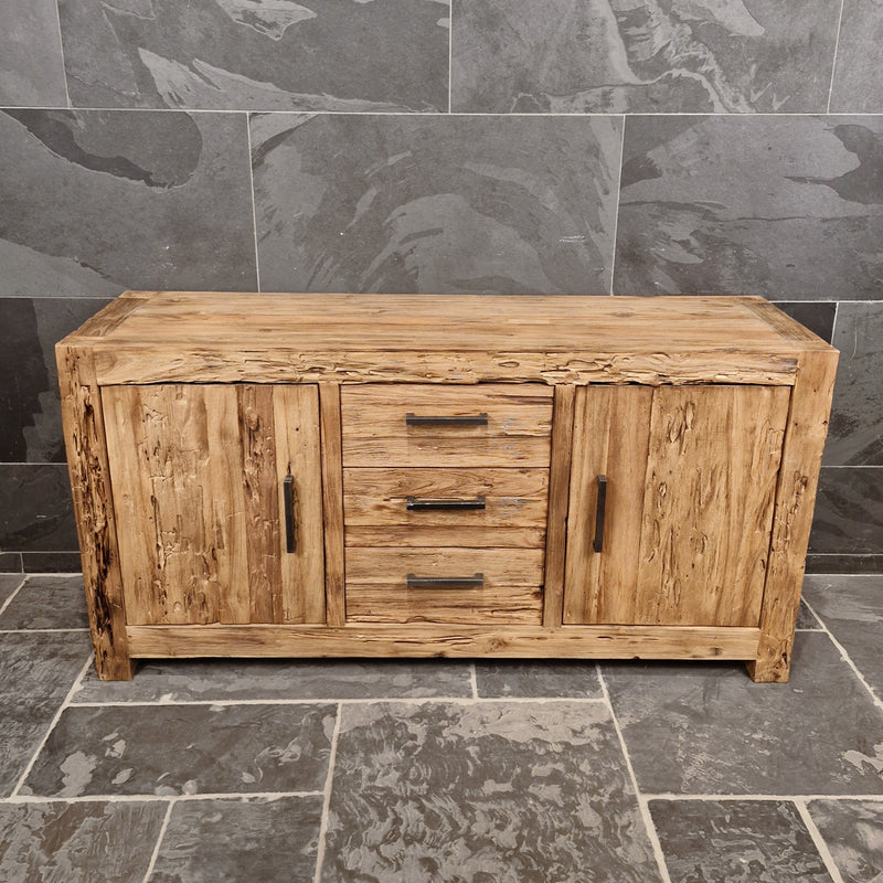 Unterschrank aus Teakholz | Rustikales Badezimmermöbel - Badgestaltung