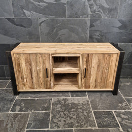 Unterschrank für Bad | Recyceltes Teakholz | 180 x 55 x 80 cm | Model 3 - Badgestaltung