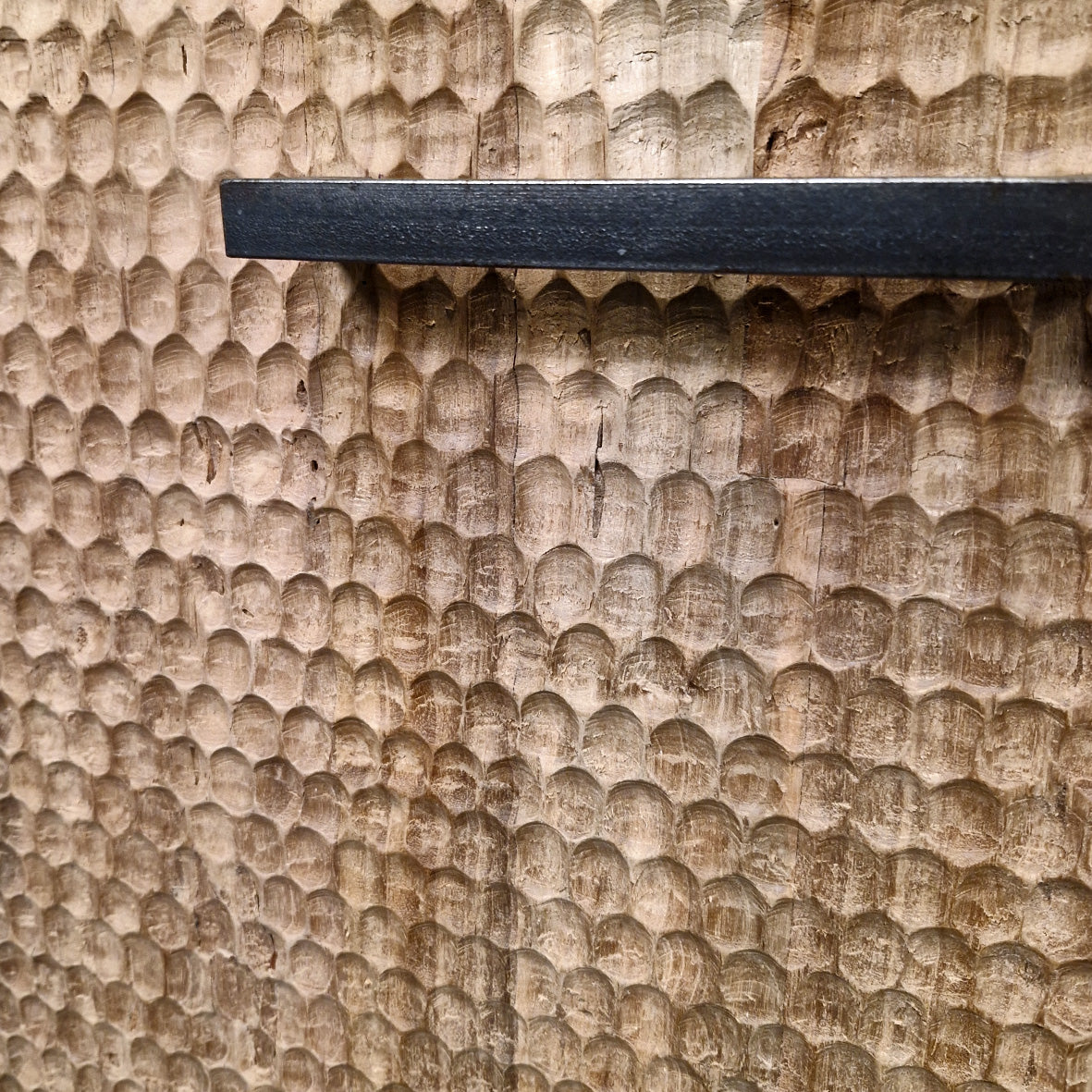 Badezimmer-Unterschrank im Retro-Stil aus recyceltem Teakholz, Metall Look, Modell 6, mit Stauraum und stilvollem Design