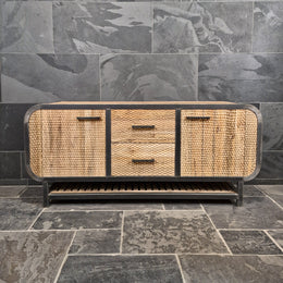 Badezimmer-Unterschrank im Retro-Stil | Aus recyceltem Teakholz | Model 6 - Badgestaltung