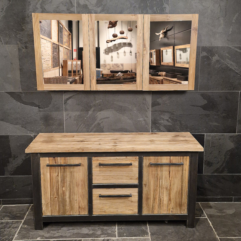 Unterschrank für Badezimmer | Teakholz massiv | Model 8