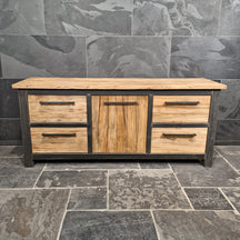 Moderner Badunterschrank aus Teakholz von Metal Look, langlebig und nachhaltig, in verschiedenen Größen erhältlich, Modell 9.