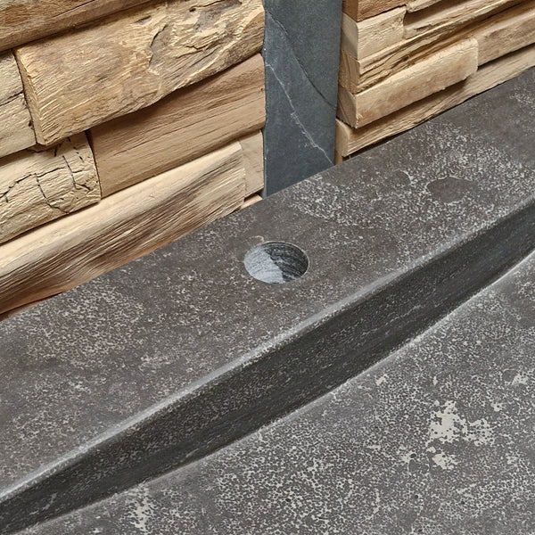 Dubbele wastafel | Hardsteen ruw | Natuursteen | Diverse afmetingen