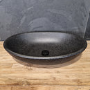 Aufsatzwaschbecken | Terrazzo schwarz | Mineralguss | 60 x 40 | Afrika Naturstein