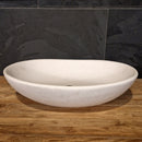 Aufsatzwaschbecken | Terrazzo weiß | Mineralguss