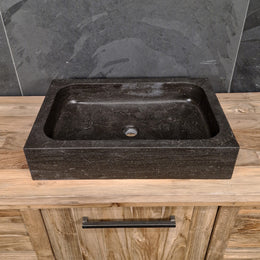 Waschtisch | Blaustein Glatt | Naturstein | 60 x 40 cm oder 90 x 45 cm - Afrika Naturstein & Teak Shop