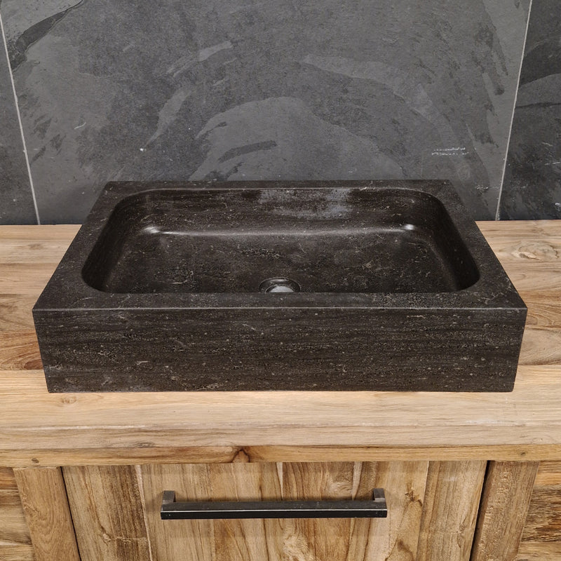 Waschtisch | Blaustein Glatt | Naturstein | 60 x 40 cm oder 90 x 45 cm - Afrika Naturstein & Teak Shop