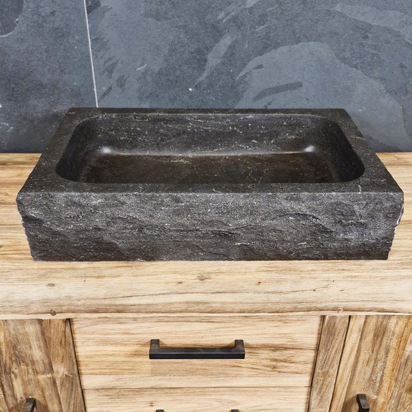 Waschtisch | Blaustein grob | Naturstein | 60 x 40 oder 90 x 45 cm